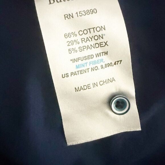 BUTTERCLOTH | Men's Soft Stretch Crew Neck Cotton Button Pocket T-Shirt | Large - Picture 7 of 7